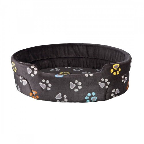 Лежак Trixie Jimmy для собак з лапками пінопластова підкладка сіро-коричневий плюш 45х35 см - 1 шт