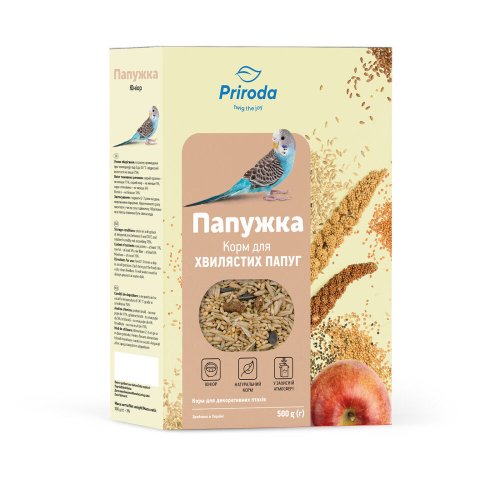 Корм Природа Папужка Юніор для молодих хвилястих папуг - 500 г