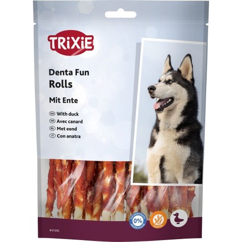 Ласощі Trixie Denta Fun Chewing Rolls для собак Паличка для чищення зубів з качкою 12 см 240 г - 30 шт