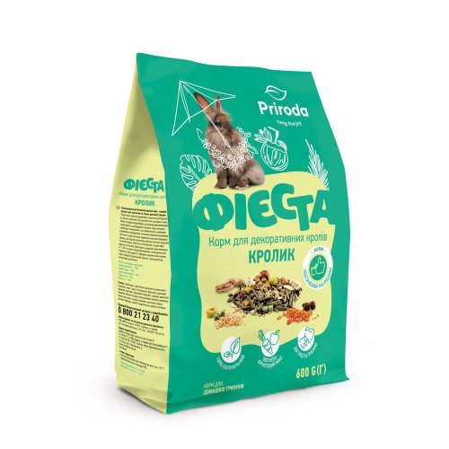 Корм Природа Фієста Кролик для кроликів - 600 г