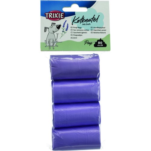 Пакетики для фекалій Trixie для собак з ароматом лаванди 4 шт по 20 пакетів - Фіолетовий