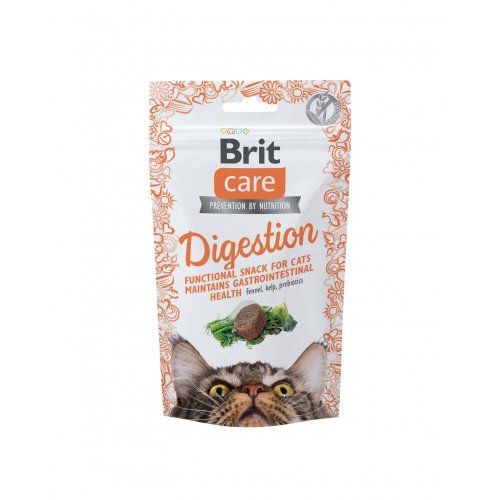Ласощі Brit Care Functional Snack Digestion для котів для підтримки травлення з тунцем - 50 г
