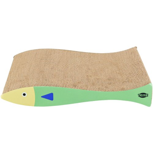 Дряпка Trixie для котів Риба картонна з котячою м ятою 2 шт 40х30х11 см м'ятно-кремовий - 1 шт