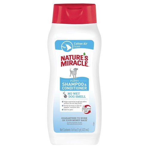 Шампунь-кондиціонер 8in1 Nature's Miracle для цуценят з ароматом бавовни - 473 мл