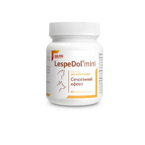 Вітаміни Dolfos для собак та котів ЛеспеДол Міні (сечогінний) (1т/3кг) - 60 таб