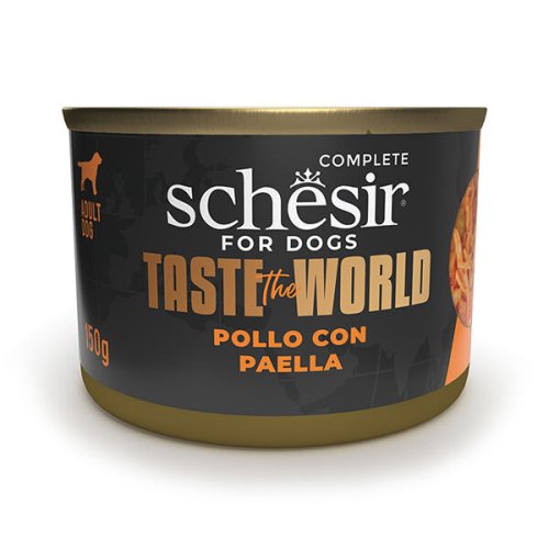 Вологий корм Schesir Dog Taste the World Chicken With Paella КУРКА З ПАЕЛЬЄЮ в бульйоні для собак - 150 г