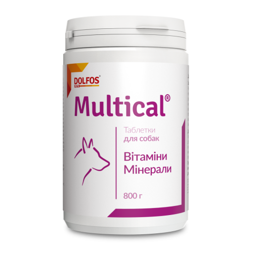 Вітаміни Dolfos для собак Мультикаль (1т/10кг) - 510 таб