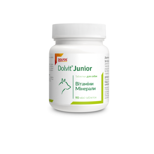 Вітаміни Dolfos для собак Долвіт Юніор міні (1т/3кг) - 90 таб