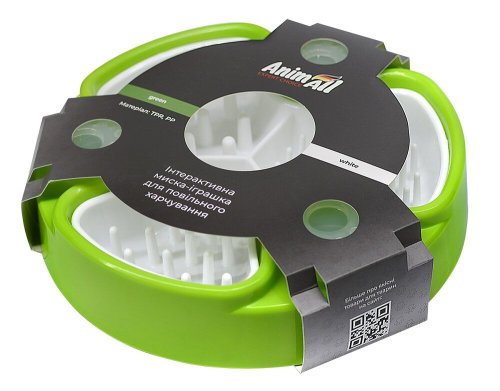 Миска AnimAll інтерактивна-іграшка для повільного харчування - Зелений