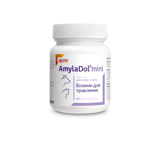 Вітаміни Dolfos для собак та котів АмілаДол Міні (ферменти) - 90 таб