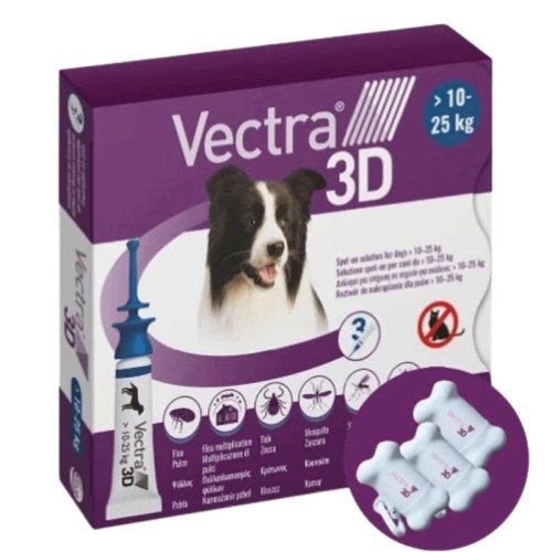 Краплі Ceva Вектра 3D для собак 10-25 кг від бліх - 1 піпетка
