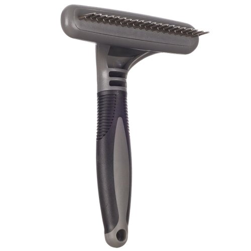 Гребінець Flamingo Граблі для підшорстку з кргулими зубчиками собак зубів 24 шт 17.5х11.5 см - 1 шт