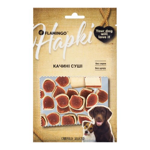 Ласощі Flamingo Dog Качині суші для собак - 75 г