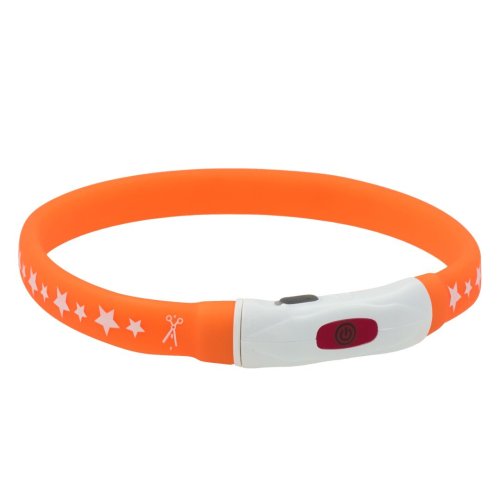 Нашийник LED AnimAll з підзарядкою USB S 40 см - Помаранчевий