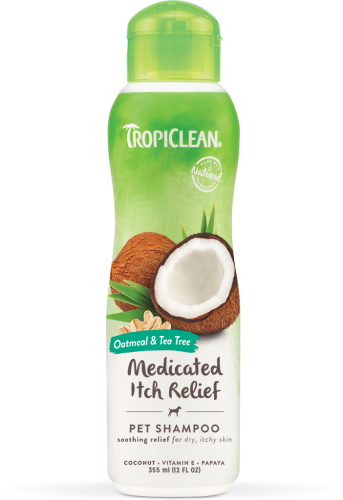 Шампунь TropiClean "Вівсяний з екстрактом чайного дерева" лікувальний для собак - 355 мл