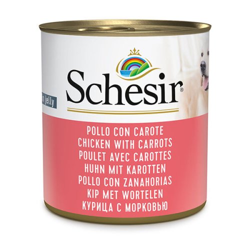 Вологий корм Schesir Dog Chicken With Carrots КУРКА З МОРКВОЮ в желе для собак - 285 г