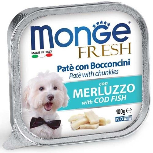 Вологий корм Monge Dog FRESH для собак з тріскою - 100 г
