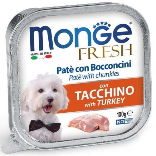 Вологий корм Monge Dog FRESH для собак з індичкою - 100 г