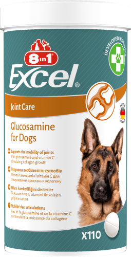 Вітаміни 8in1 Excel Glucosamine для цуценят та дорослих собак для суглобів - 110 таб