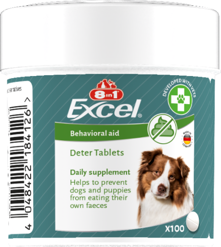 Вітаміни 8in1 Excel Deter для цуценят та дорослих собак від копрофагії - 100 таб