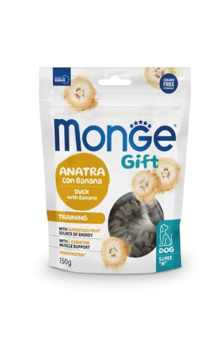 Ласощі Gift Monge Gift Dog Training качка з бананом - 150 г