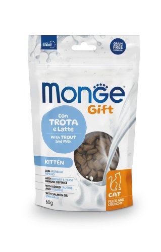 Ласощі Gift Monge Gift Cat Kitten форель і молоко - 60 г