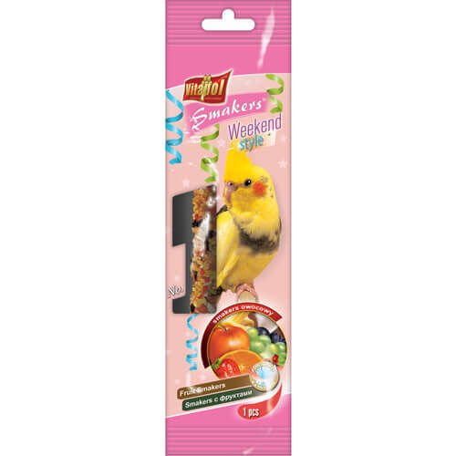 Ласощі Vitapol Вітапул колба Вікенд Стиль для німф Фруктовий, 45 г - 1 шт