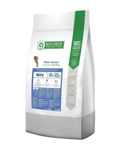 Сухий корм Nature's Protection Dog Maxi Junior Large breeds для цуценят та юніорів Великих порід з м'ясом птиці - 18 кг
