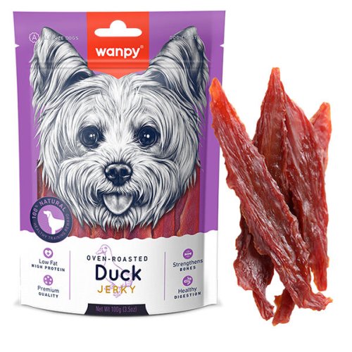 Ласощі Wanpy Dog Duck Jerky ФІЛЕ КАЧКИ В’ЯЛЕНЕ для собак - 100 г