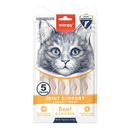 Рідкі ласощі Wanpy Cat Functional Creamy Lickable Treat Joint Support ДЛЯ СУГЛОБІВ для котів - 70 г