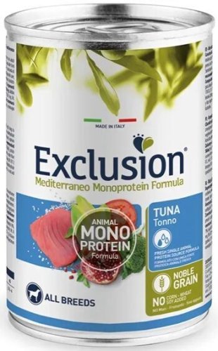 Вологий корм Exclusion Dog Adult Tuna для дорослих собак всіх порід з тунцем - 400 г