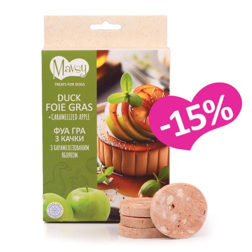 Ласощі Mavsy FD Duck apple Фуагра з качки з карамелізованим яблуком - 50 г