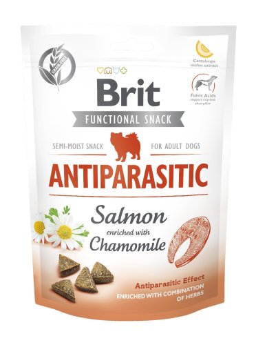 Функціональні ласощі для собак Brit Care Functional Snack Antiparasitic Salmon з лососем - 150 г