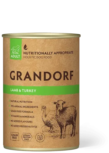 Вологий корм Grandorf Dog Lamb & Turkey Adult для собак з ягням та індичкою - 400 г
