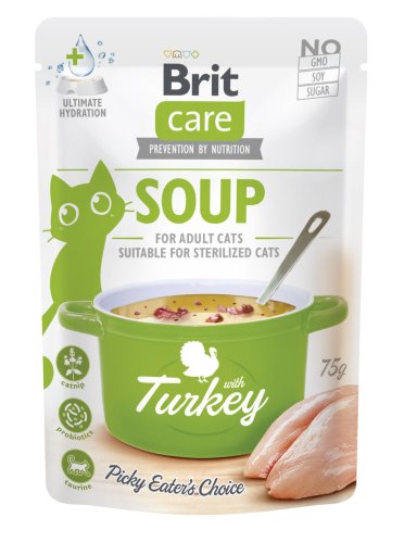 Вологий корм Brit Care Soup with Turkey для котів Суп з індичкою - 75 г