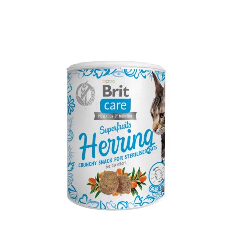 Ласощі для котів Brit Care Cat Snack Superfruits Herring оселедець - 100 г