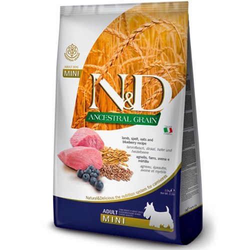 Сухий корм Farmina Dog N&D Low Grain Lamb & Blueberry MINI для собак дрібних порід з ягням - 2.5 кг