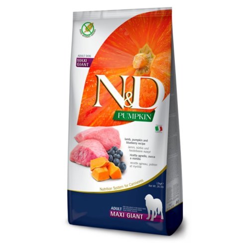 Сухий корм Farmina Dog N&D Grain Free Pumpkin Lamb & Blueberry GIANT MAXI для собак великих порід з ягням - 12 кг