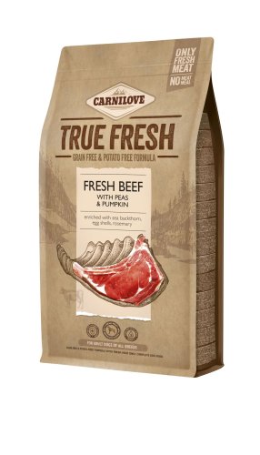Сухий корм Carnilove True Fresh для дорослих собак всіх порід з яловичиною - 1.4 кг