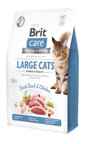 Сухий корм Brit Care Cat GF Large Power & Vitality для котів великих порід качка та курка - 2 кг