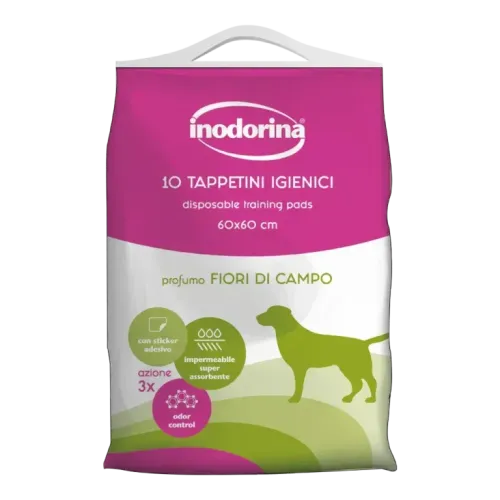 Пелюшки Indorina Tappetini Fiori Di Campo для собак з ароматом польових квітів, 60х60 см - 10 шт