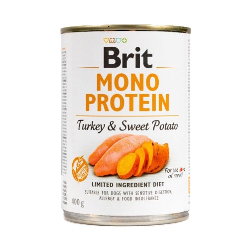 Вологий корм Brit Mono Protein Turkey & Sweet Potato для собак з індичкою і бататом - 400 г